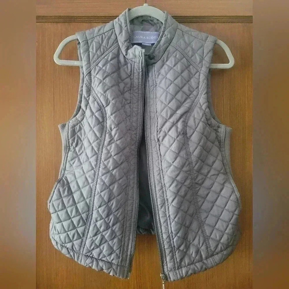 Laura Scott Grey Vest Size L - Picture 2 of 5
